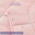 yescool Weighted Blanket for Adults (30 lbs, 88" x 104", Pink) Cooling Heavy Blanket for Sleeping Perfect for 290-310 lbs, King Size Breathable Blanket with Premium Glass Bead, Machine Washable