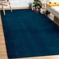 Andecor Soft Area Rug, 4x6 Navy Blue Washable Rugs for Living Room Bedroom, Indoor Fluffy Carpets for Dorm Boys Girls Kids Room Nursery Home Decorations