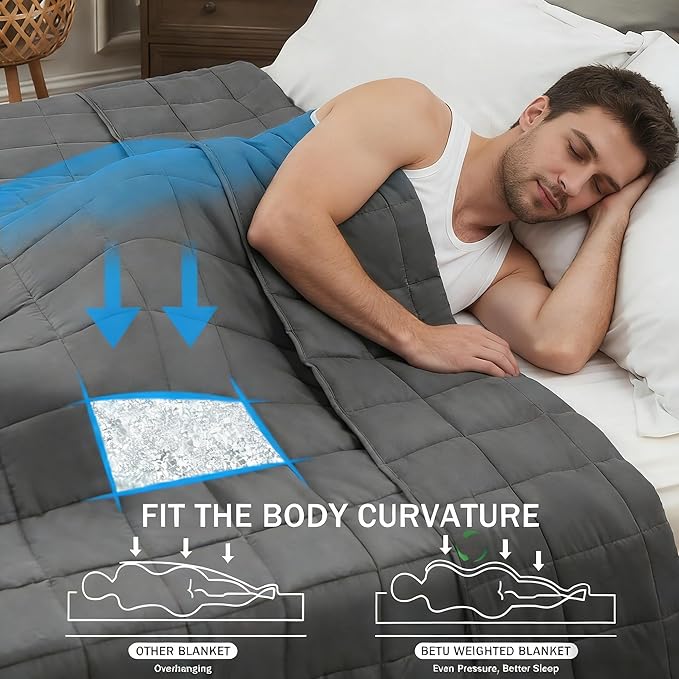 Weighted Blanket for Adults 25lbs, 88"x104", Cal King Cooling Heavy Throw Blanket for 220-280lbs, Microfiber Soft Thick Big Blankets Weighted Comforter Breathable Gift for Sleeping, Grey
