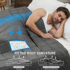 Weighted Blanket for Adults 25lbs, 88"x104", Cal King Cooling Heavy Throw Blanket for 220-280lbs, Microfiber Soft Thick Big Blankets Weighted Comforter Breathable Gift for Sleeping, Grey