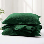 IR Imperial Rooms 10 Pack Queen Quilt Bedding Set (90" x 96") - Bulk Wholesale for Hotels, Guest Bedroom & Airbnbs - Lightweight Microfiber Reversible Floral Embossed Quilts Bedspreads (Emerald)
