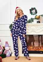 Ekouaer Women Satin Silk Pajamas Classic Long Sleeve Button Down Pjs Set Soft Loungewear