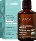 Cliganic Organic Peppermint Essential Oil, 1oz - 100% Pure Natural Undiluted, for Aromatherapy | Non-GMO Verified