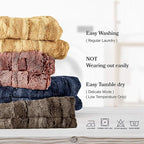MHD l [Made in Korea] Premium Faux Fur Throw Blanket :Luxury Double-Sided 15mm Microfiber Blanket, 800 GSM :Dark Brown, 60" x 79"