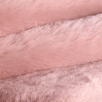 Home-Complete Faux Fur Bath Mat – 21x34-Inch Nonslip Jacquard Faux Fur Washable Rug for Bathroom or Kitchen, Mauve