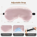 Sleep Mask Silk Eye Mask for Men Sleeping Mask, Adjustable Elastic Strap for Night Shading Sleep Mask, Soft and Comfortable for Both Men and Women(Pink)