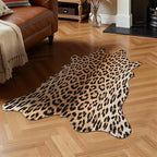 HOMORE Leopard Rug, 2.3x3.6 Feet Animal Skin Print Rug,Small Cheetah Rugs for Wall Art Decor,Western Floor Carpet for Bedroom Bedside Living Room Desk