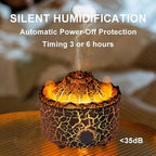 YALEDI Aromatherapy Essential Oil Diffuser, 560ml Ultrasonic Cool Mist Diffuser/Humidifier with Flame & Volcano 2 Mist Mode, for Bedroom,Office,Home, Auto Shut-Off, Remote Control, Gift (Blcak)