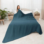 Comfy Cubs Muslin Blanket for Adults King 108" x 90" - 6 Layer Soft, Breathable & Lightweight Muslin Adult Blanket - Machine Washable & Designed in The US Bedding for All Seasons - Neptune