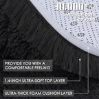 OLANLY 4x9 Area Rugs for Living Room Bedroom, Machine Washable Soft Fluffy Shaggy Bedside Rug, Indoor Floor Carpet for Kids Girls and Boys, Dorms, Nursery Rooms, Home Decor Aesthetic, Black