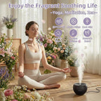 Essential Oil Diffuser, Small Ultrasonic Aromatherapy Diffuser with Auto-Off Function, Cool Mist Humidifier with 2 Modes, Fragrance Aroma Diffuser for Bedroom, Home Scent Diffuser 100ml (Black)