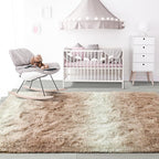 Noahas Large Fluffy 5x8 Area Rugs for Living Room Bedroom,Beige and White Thick Shag Throw Rug,Big Soft Shaggy Bedside Non-Slip Plush Dorm Nursery Kids Carpet