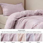 Bedsure Duvet Cover Twin/Twin XL Size - Soft Double Brushed Bedding Set for Kids & Adults, Zipper Closure, 2 Pieces, Includes 1 Duvet Cover (68"x90") & 1 Pillow Sham, NO Comforter, Pink Mocha