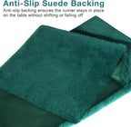 duduta Emerald Green Faux Fur Dresser Runner, Soft Fluffy Coffee Table Runner Nightstand Cover Spring Easter Decor 11.8 in x 31.5 in