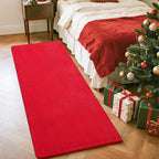 Przemy Washable Runner Rug for Bedroom Living Room, 2x6 Feet Red Memory Foam Rug, Super Soft Modern Indoor Runner Carpet for Hallway Bedside Kids Room Girls Boys Dorm Nursery Decor