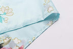 Women's Short Kimono Robes Bride and Bridesmaid Satin Floral Bathrobe Peacock Sleepwear Dressing Gown for Wedding Party