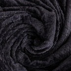 Waffle Knit Textured Throw Blanket Soft for Couch, Sofa, Twin Bed, Kids, Adults, 50” x 60” Chenille Knit Blanket, Boho Throw Blanket for Home Decor 250 GSM (Midnight Black)