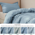 Bedsure Duvet Cover Twin/Twin XL Size - Extra Soft Double Brushed Bedding Set with Zipper Closure, 2 Pieces, Includes 1 Duvet Cover (68"x90") & 1 Pillow Sham, Comforter Not Included, Mineral Blue