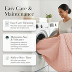 Southshore Fine Living, Inc. Oversized Bedding Quilt, Lightweight Bedding, Twin XL Bedspreads for Adult, Soft Coverlet 2-Piece Set with One Matching Pillow Sham, All Season Twin/XL Quilts, Pastel Pink