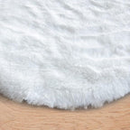 ORINOVA White Faux Bunny Fluffy Fur Rug Washable Area Rugs for Living Room Nursery Rugs for Bedroom 2x3 Rectange Rug Cute Home Décor