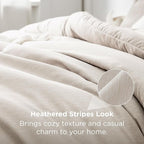 Bedsure Oversized King Comforter Set - Beige Soft Bedding for All Seasons, Cationic Dyed Bed Set, 3 Pieces, 1 Oversized King Size Comforter (120"x98") and 2 Pillow Shams (20"x36"+2")