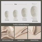Bella Coterie Luxury Silk Pillowcase for Hair and Skin | 30 Momme | 100% Pure 6A Mulberry Silk | Super Soft | Perfectly Plush [Queen, Champagne]
