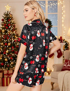Ekouaer Womens Silk Satin Pajamas Set Short Sleeve Sleepwear Button Down Loungewear 2 Piece Pjs Shorts Set S-5X Plus Size