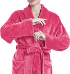 Plush Soft Robes for Women, Premium Fleece Womens Robe Cozy Warm Bathrobe