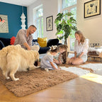 OLANLY 2x5 Machine Washable Runner Rugs for Hallway, Soft Fluffy Shaggy Bedside Rugs for Bedroom, Living Room, Indoor Floor Carpet for Kids Girls and Boys, Nursery Rooms, Home Decor Aesthetic, Khaki