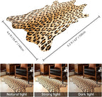 HOMORE Leopard Rug, 4.6x5.2 Feet Animal Skin Print Rug, Cheetah Rugs for Wall Art Decor,Western Floor Carpet for Bedroom Living Room Dining Room