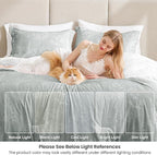 Love's cabin Grey Full Size Comforter Set - Full Comforter Set, 3 Pieces Cute Floral Bedding Sets for All Seasons,1 Soft Reversible Botanical Flowers Comforter and 2 Pillow Shams