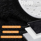 Large Shag Area Rugs 5x7 for Living Room, Ultra Soft Fluffy Black Rugs for Bedroom, Shaggy Living Room Rug, Plush Fuzzy Bedside Rug, Floor Carpets for Kids Dorms Room Home Decor, Upgrade Anti-Skid