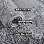 KING DARE Grey Fluffy Area Rug 8x10, Ultra Soft Large Shag Living Room Rug Fuzzy Carpet, Non-Slip Plush Modern Floor Rug for Kids Boys Girls Room Bedroom Home Decor Aesthetic