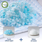 QUTOOL Firm Pillow Shredded Memory Foam, Cooling Pillow for Hot Sleeper, Adjustable Bed Pillow for Side Back Stomach Sleepers, Washable Cover, CertiPUR-US Certified, King Size Set of 2