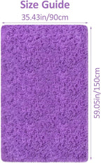 Fluffy Rugs for Bedroom Living Room 3x5 Purple Shaggy Area Rug Soft Plush Fuzzy Fur Throw Carpets Kids Rug for Nursery Girls Room Dorm Home Decor Aesthetic