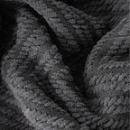 BATTILO HOME Dark Grey Throw Blanket for Couch, Knit Charcoal Throw Blanket Versatile for Chair, 60 x 80 Inch - Super Soft Warm Grey Blanket with Tassels for Bed, Sofa and Living Room