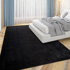 Przemy Washable Black Rugs for Living Room Bedroom, 5x7 Feet Super Soft Memory Foam Rug Indoor Carpet for Kids Room Boys Girls Dorm Bedside Nursery Decor Mat