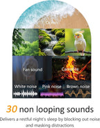 Sunrise Alarm Clock with Noise Machine: Digital Alarm Clock for Bedrooms, Nature Sounds for Gentle Wake Up, 30 Sleep Sounds, Adjustable Brightness & Volume, Timer - Wood Grain