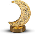 Luze ZE Crescent Moon Desk Lamp - Rechargeable Touch Lamp, 3 Brightness Levels, Dimmable Night Light for Bedroom & Kids Room, USB Rechargeable Bedside Lamp, Warm Light, Portable, Metal & Plastic