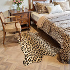 HOMORE Leopard Rug, 2.3x3.6 Feet Animal Skin Print Rug,Small Cheetah Rugs for Wall Art Decor,Western Floor Carpet for Bedroom Bedside Living Room Desk