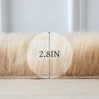 linmopm Faux Fur Rug Sheepskin Shag Fluffy Fuzzy Beige 4x6 ft Rugs for Bedroom Bedside Bed Floor Living Room Plush High-Density Cushion Carpet Super Sofa Cover