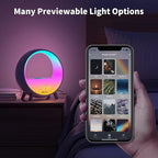 Dekala Arches Gradual Sunrise Alarm Clock with Wireless Charging, Sunset White Noise Sound Machine Loud Sunsire Alarm Clock for Heavy Sleepers Smart Ambient Lamp Sunrise App/Touch Control 2.4G WiFi