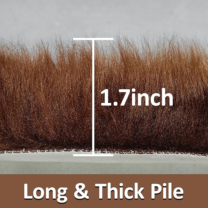3ft Small Round Brown Rug,Thick Furry Fluffy Carpet for Teen,Sheepskin Fur Shaggy Circular Rug for Indoor Bedroom Room Living Room Nursery Decor Chair