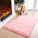 Noahas Fluffy Pink Rugs for Bedroom Girls,Door Mat Indoor Entrance,2x3 Shaggy Small Non-Slip Entryway Entry Area Rugs,Soft Plush Bedside Throw Kids Carpet Home Decor