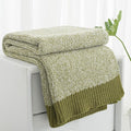 Carriediosa Heather Throw Blanket 60" X 80" Twin, 400GSM Ultra Soft Microfiber Fuzzy Fluffy Reversible Knitted Blankets Cozy Plush Lightweight and Warm Fall Throws for Couch, Bed, Sofa, Olive Green