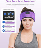 MUSICOZY Sleep Headphones with Bluetooth 5.4 Sleep Mask, Removable 3D Eye Cups for Zero Pressure Comfort, Wireless Bluetooth Eye Mask for Sleeping with Timer, Gifts for Men Women