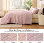 BEDELITE Blush Pink Twin Comforter Set - 2 Peices Boho Tufted Jacquard Bedding Comforter Sets, Lightweight Soft & Warm Twin Bedding Sets with 1 Pillowcase for All Season