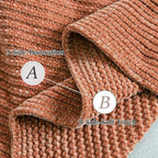 Blagic Knitted Throw Blanket for Couch Soft Farmhouse Boho Throw Blanket with Tassels Home Decorative Lightweight Throw Blankets,Maple Brown Throws for Bed/Chair/Sofa, Stripe Textured,60" W x 80" L