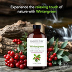 Majestic Pure Essential Oil with Glass Dropper - 100% Pure and Natural - Essential Oils for Diffuser, Aromatherapy, Soap and Candle Making, Wintergreen Essential Oil, Wintergreen Oil, 4 Fl Oz