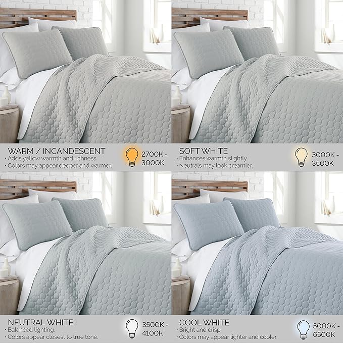 Southshore Fine Living, Inc. Oversized Full Size Quilt Bedding Set, Lightweight Bedspread, Soft Coverlet 3-Piece Set with Two Matching Quilted Pillow Shams, Full/Queen Quilts, Harbor Mist Blue